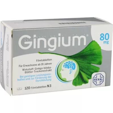 GINGIUM Επικαλυμμένα με λεπτό υμένιο δισκία 80 mg, 120 τεμάχια