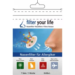 FILTER YOUR LIFE Ρινικό φίλτρο για αλλεργικούς μεγέθους L, 7X2 τεμάχια