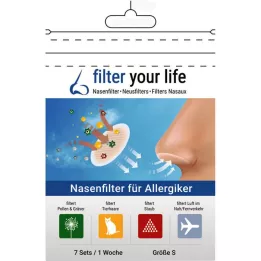 FILTER YOUR LIFE Ρινικό φίλτρο για αλλεργικούς μεγέθους S, 7X2 τεμάχια