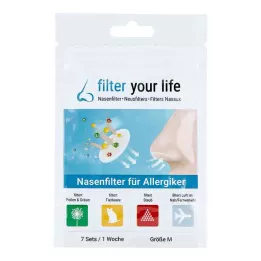 FILTER YOUR LIFE Ρινικό φίλτρο για αλλεργικούς μεγέθους M, 7X2 τεμάχια