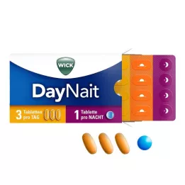 WICK DayNait επικαλυμμένα με λεπτό υμένιο δισκία, 16 τεμάχια