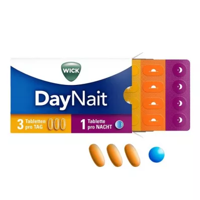 WICK DayNait επικαλυμμένα με λεπτό υμένιο δισκία, 16 τεμάχια WICK DayNait επικαλυμμένα με λεπτό υμένιο δισκία, 16 τεμάχια