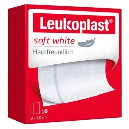 LEUKOPLAST μαλακοί λευκοί σοβάδες 8x10 cm, 10 τμχ