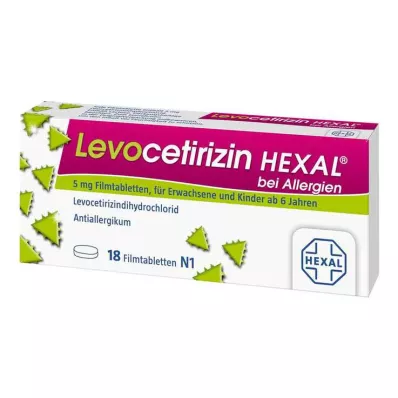 Levocetirizine Hexal για αλλεργίες 5 mg επικαλυμμένα με λεπτό υμένιο δισκία, 18 τεμ