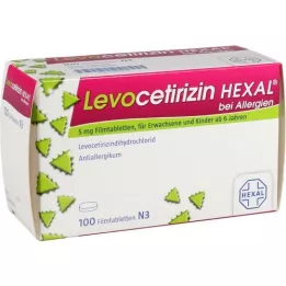 LEVOCETIRIZIN HEXAL για αλλεργίες 5 mg επικαλυμμένα με λεπτό υμένιο δισκία, 100 τεμάχια