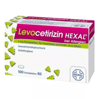 LEVOCETIRIZIN HEXAL για αλλεργίες 5 mg επικαλυμμένα με λεπτό υμένιο δισκία, 100 τεμάχια LEVOCETIRIZIN HEXAL για αλλεργίες 5 mg επικαλυμμένα με λεπτό υμένιο δισκία, 100 τεμάχια