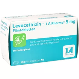 LEVOCETIRIZIN-1A Pharma 5 mg επικαλυμμένα με λεπτό υμένιο δισκία, 100 τεμάχια