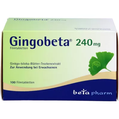 GINGOBETA 240 mg επικαλυμμένα με λεπτό υμένιο δισκία, 100 τεμάχια