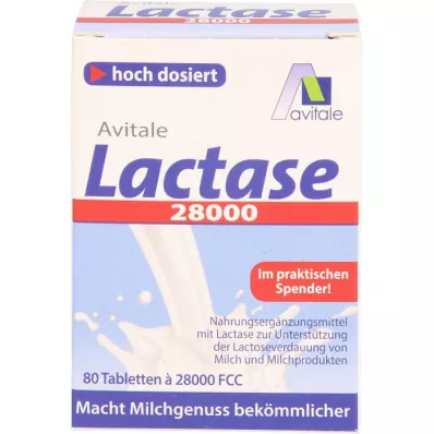 LACTASE 28.000 FCC Δισκία σε διανομέα, 80 τεμάχια