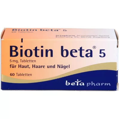 BIOTIN BETA 5 δισκία, 60 τεμάχια