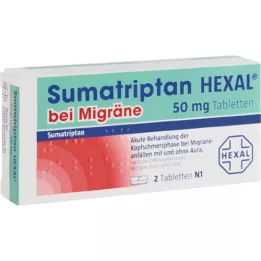 SUMATRIPTAN HEXAL για ημικρανία 50 mg δισκία, 2 τεμάχια