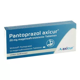 PANTOPRAZOL axicur 20 mg δισκία με εντερική επικάλυψη, 14 τεμάχια