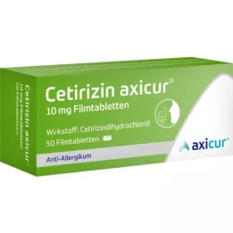 CETIRIZIN axicur 10 mg επικαλυμμένα με λεπτό υμένιο δισκία, 50 τεμάχια