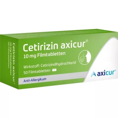 CETIRIZIN axicur 10 mg επικαλυμμένα με λεπτό υμένιο δισκία, 50 τεμάχια