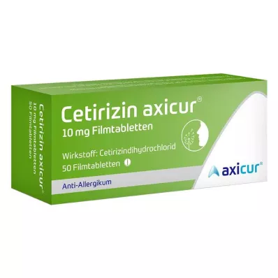 Cetirizin axicur® 10 mg επικαλυμμένα με λεπτό υμένιο δισκία, 50 τεμ