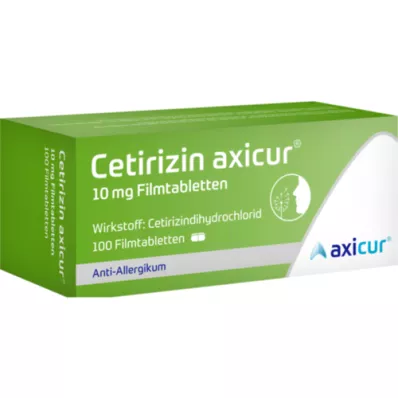 CETIRIZIN axicur 10 mg επικαλυμμένα με λεπτό υμένιο δισκία, 100 τεμάχια