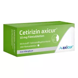 Cetirizin axicur® 10 mg επικαλυμμένα με λεπτό υμένιο δισκία, 100 τεμ
