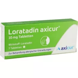 LORATADIN axicur 10 mg δισκία, 7 τεμάχια