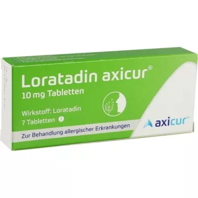 LORATADIN axicur 10 mg δισκία, 7 τεμάχια