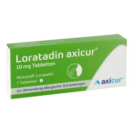 LORATADIN axicur 10 mg δισκία, 7 τεμάχια