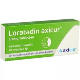 LORATADIN axicur 10 mg δισκία, 20 τεμάχια
