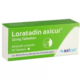 LORATADIN axicur 10 mg δισκία, 50 τεμάχια