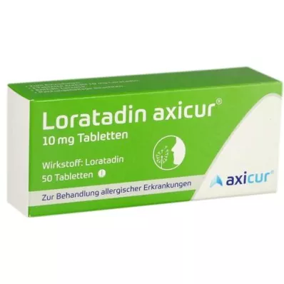 LORATADIN axicur 10 mg δισκία, 50 τεμάχια