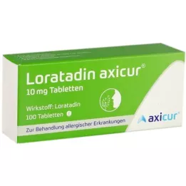 LORATADIN axicur 10 mg δισκία, 100 τεμάχια