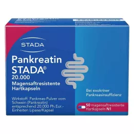 PANKREATIN STADA 20.000 σκληρές κάψουλες γαστρικού χυμού, 50 τεμάχια