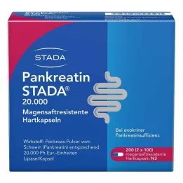 PANKREATIN STADA 20.000 σκληρές κάψουλες γαστρικού χυμού, 200 τεμάχια