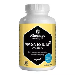 MAGNESIUM 350 mg σύμπλοκο κιτρικό/οξείδιο/άνθρακας.vegan, 180 τεμάχια