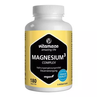 MAGNESIUM 350 mg σύμπλοκο κιτρικό/οξείδιο/άνθρακας.vegan, 180 τεμάχια