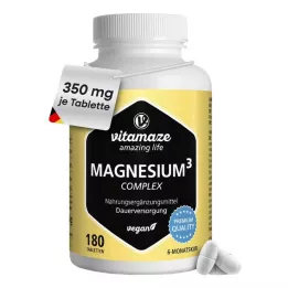 MAGNESIUM 350 mg σύμπλοκο κιτρικό/οξείδιο/άνθρακας.vegan, 180 τεμάχια