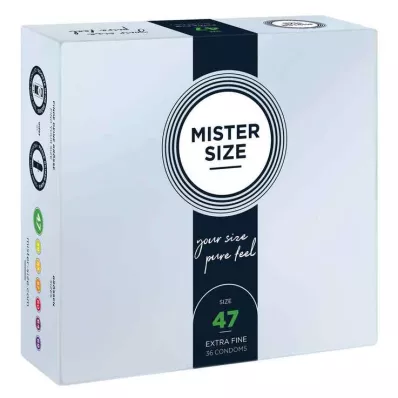 MISTER Προφυλακτικά μεγέθους 47, 36 τεμάχια