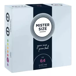 MISTER Προφυλακτικά μεγέθους 64, 36 τεμάχια