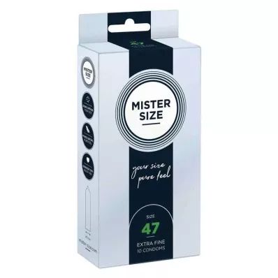MISTER Προφυλακτικά μεγέθους 47, 10 τεμάχια MISTER Προφυλακτικά μεγέθους 47, 10 τεμάχια