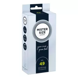 MISTER Προφυλακτικά μεγέθους 49, 10 τεμάχια