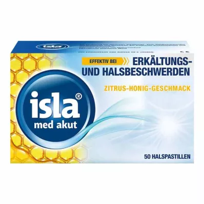 isla® med οξεία παστίλιες με γεύση εσπεριδοειδών-μελιού, 50 τεμάχια