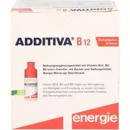 ADDITIVA Αμπούλες πόσιμης βιταμίνης Β12, 30X8 ml