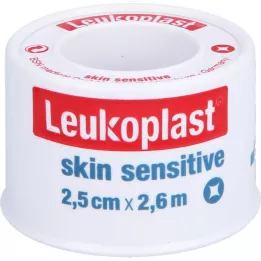 LEUKOPLAST Skin Sensitive 2,5 cmx2,6 m με προστατευτικό δακτύλιο, 1 τεμ