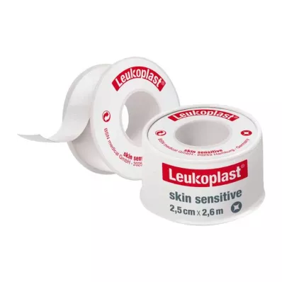 LEUKOPLAST Skin Sensitive 2,5 cmx2,6 m με προστατευτικό δακτύλιο, 1 τεμ