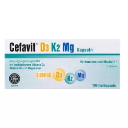 CEFAVIT D3 K2 Mg 2.000 I.U. σκληρές κάψουλες, 100 τεμάχια