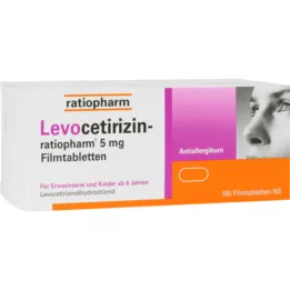 LEVOCETIRIZIN-ratiopharm 5 mg επικαλυμμένα με λεπτό υμένιο δισκία, 100 τεμάχια