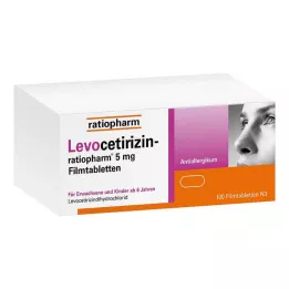 LEVOCETIRIZIN-ratiopharm 5 mg επικαλυμμένα με λεπτό υμένιο δισκία, 100 τεμάχια