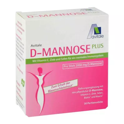 D-MANNOSE PLUS Στικ 2000 mg με βιταμίνες και μέταλλα, 30X2.47 g