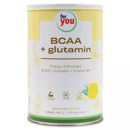 FOR YOU BCAA+γλουταμίνη Ενέργεια &amp; Αποκατάσταση Λεμόνι, 480 g