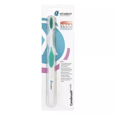 MIRADENT Carebrush ορθοδοντόβουρτσα λευκή/πράσινη, 1 τεμάχιο