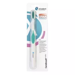 MIRADENT Carebrush ορθοδοντόβουρτσα λευκή/πράσινη, 1 τεμάχιο