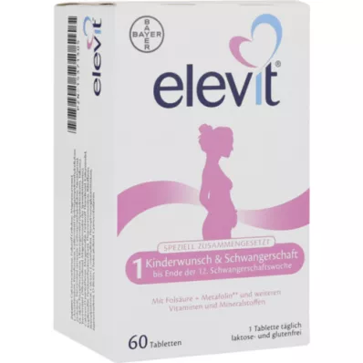 ELEVIT 1 δισκία γονιμότητας &amp; δισκία εγκυμοσύνης, 1X60 τεμάχια