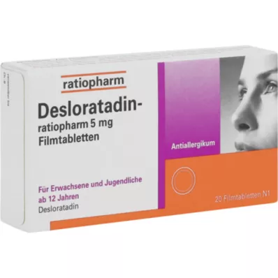 DESLORATADIN-ratiopharm 5 mg επικαλυμμένα με λεπτό υμένιο δισκία, 20 τεμάχια